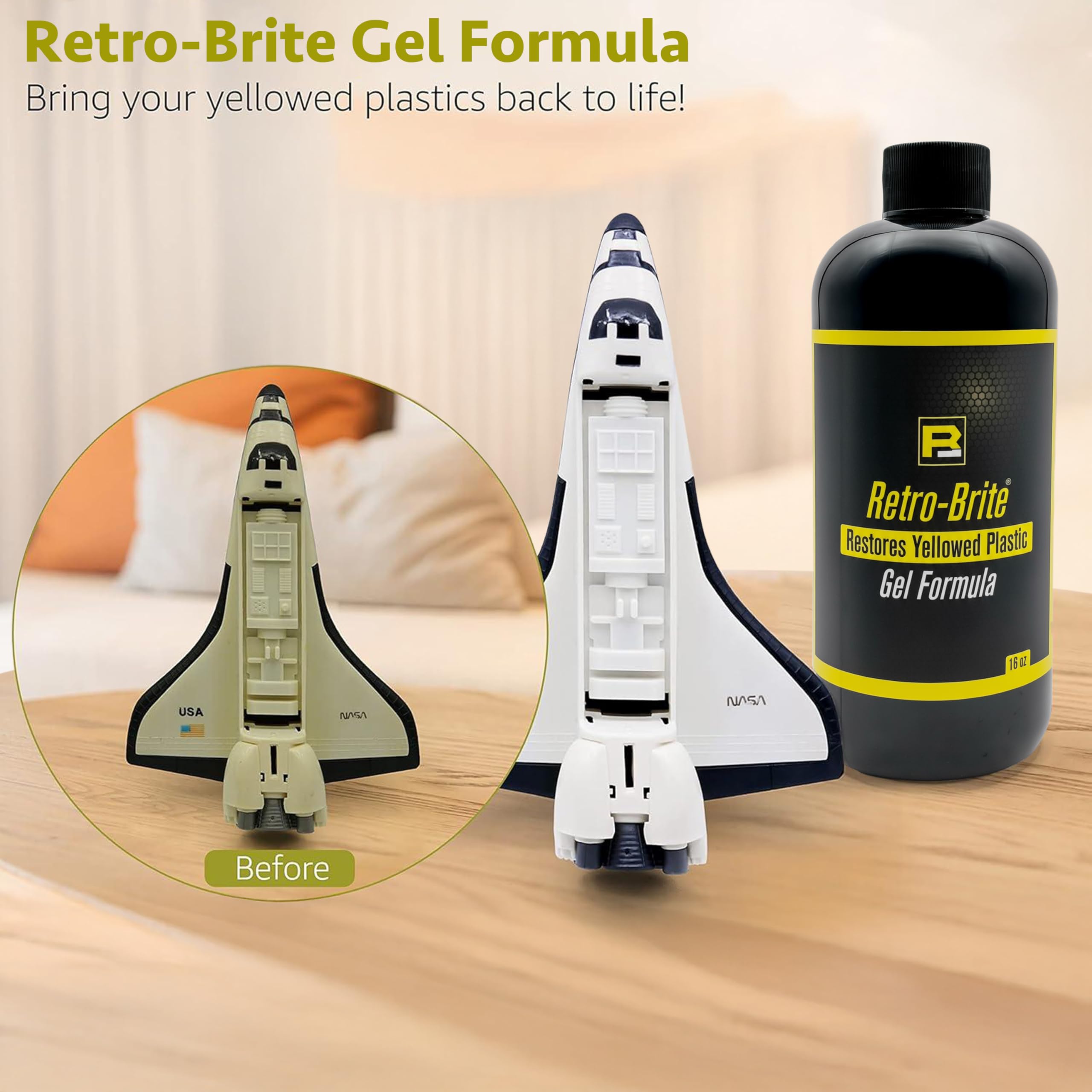 Retro-Brite (Sole Brite) Gel Formula : Restores Yellowed Plastic (16oz)